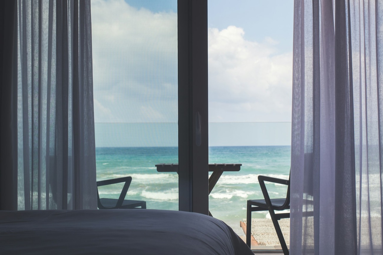 The Whale Room, a bedroom with full ocean views